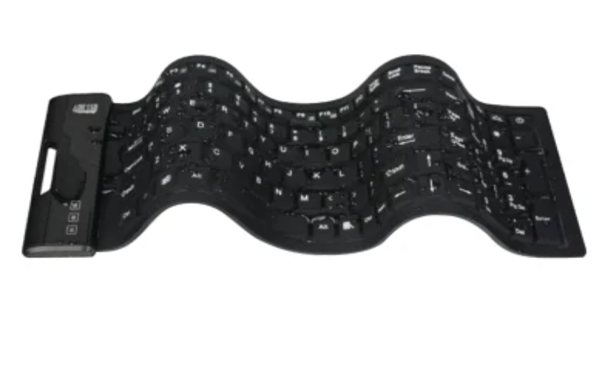 Adesso® SlimTouch™ 222 Wired Antimicrobial Waterproof Flex Computer Keyboard, for Windows®, Full Size