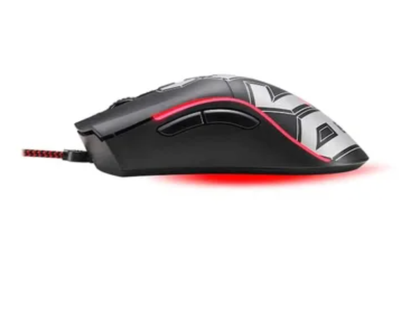 Subsonic Wired Ergonomic Optical Gaming Mouse with Scroll Wheel, 7 Programmable Buttons, 7200 DPI, for PC (AC/DC®)