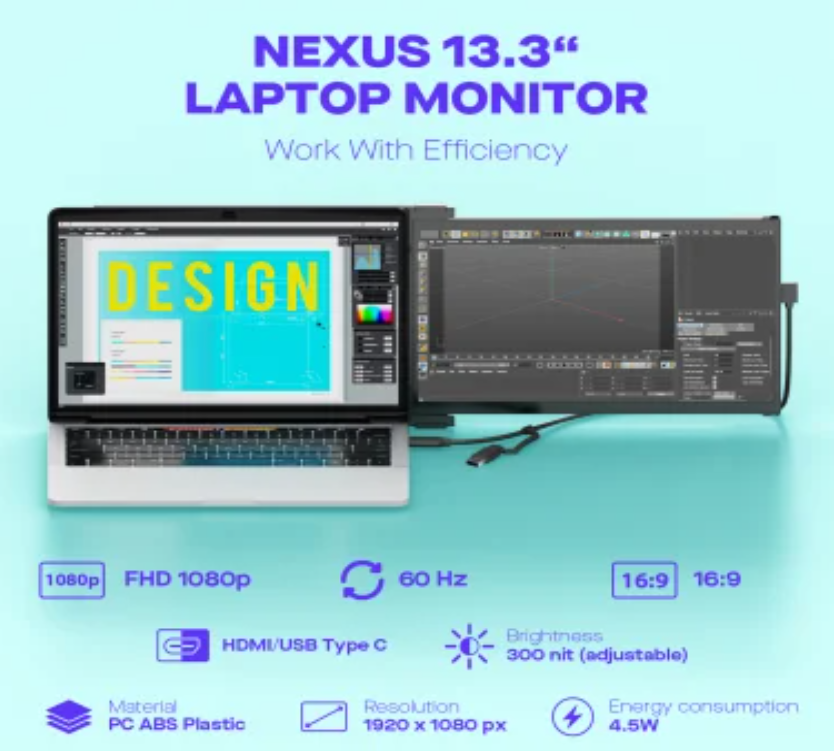 Mobile Pixels Nexus™ 13-In. Portable Monitor