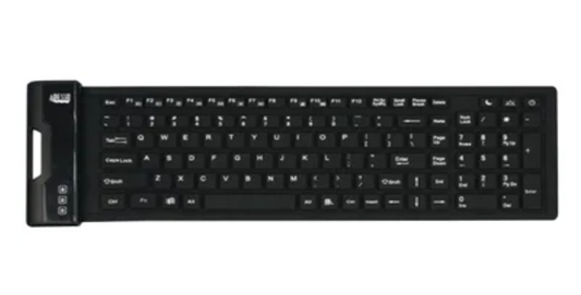 Adesso® SlimTouch™ 222 Wired Antimicrobial Waterproof Flex Computer Keyboard, for Windows®, Full Size