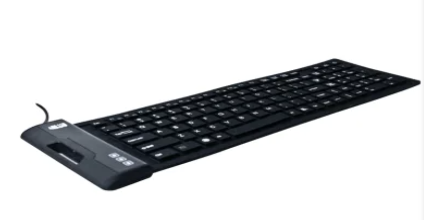 Adesso® SlimTouch™ 222 Wired Antimicrobial Waterproof Flex Computer Keyboard, for Windows®, Full Size