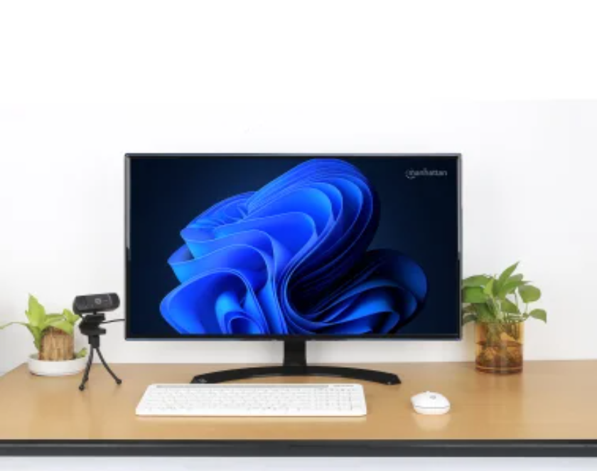 Manhattan® Dual-Mode Multipoint Wireless USB Standard Keyboard and Mouse Combo Set, White